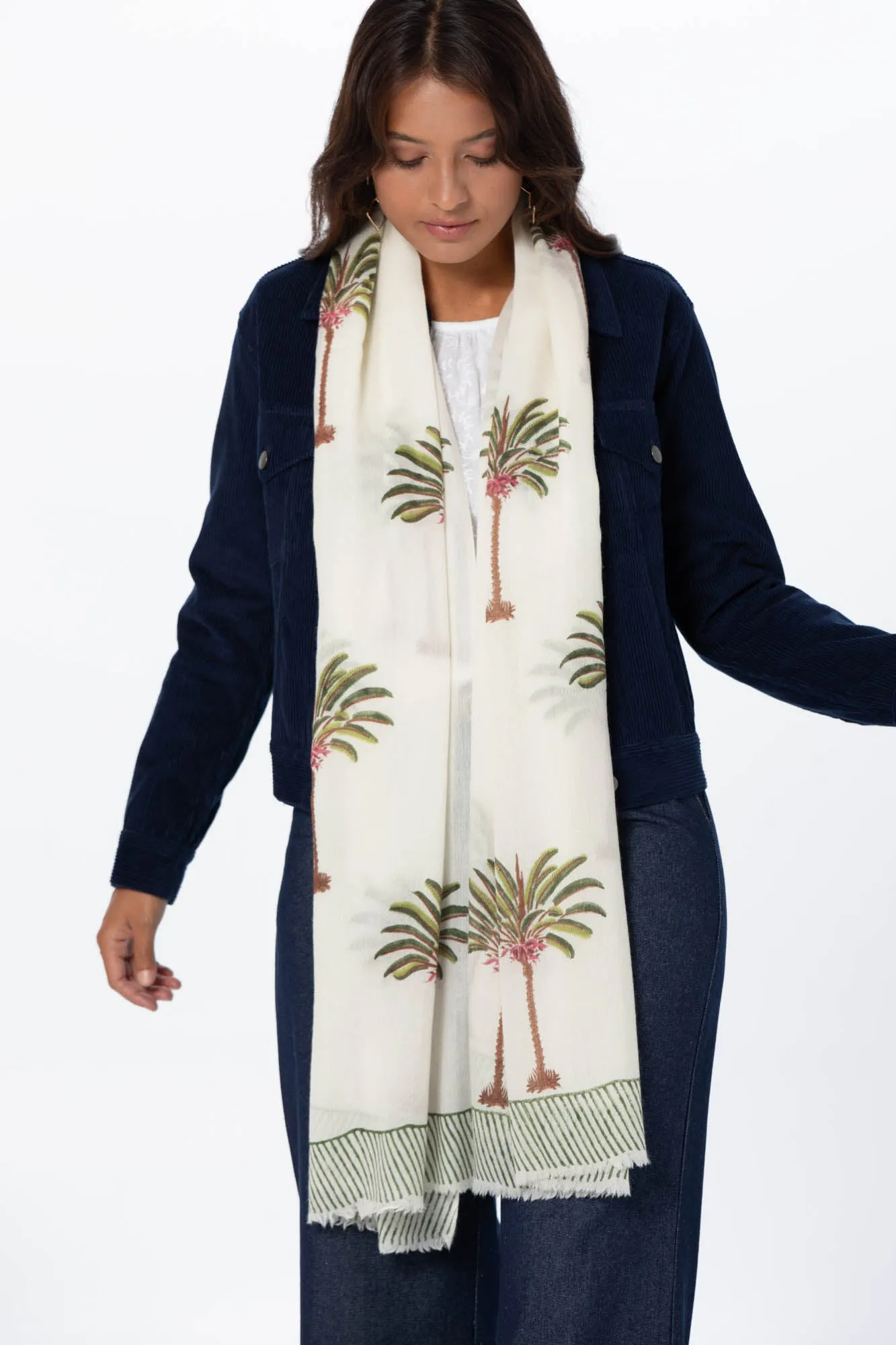 Cashmere Scarf Palm Tree