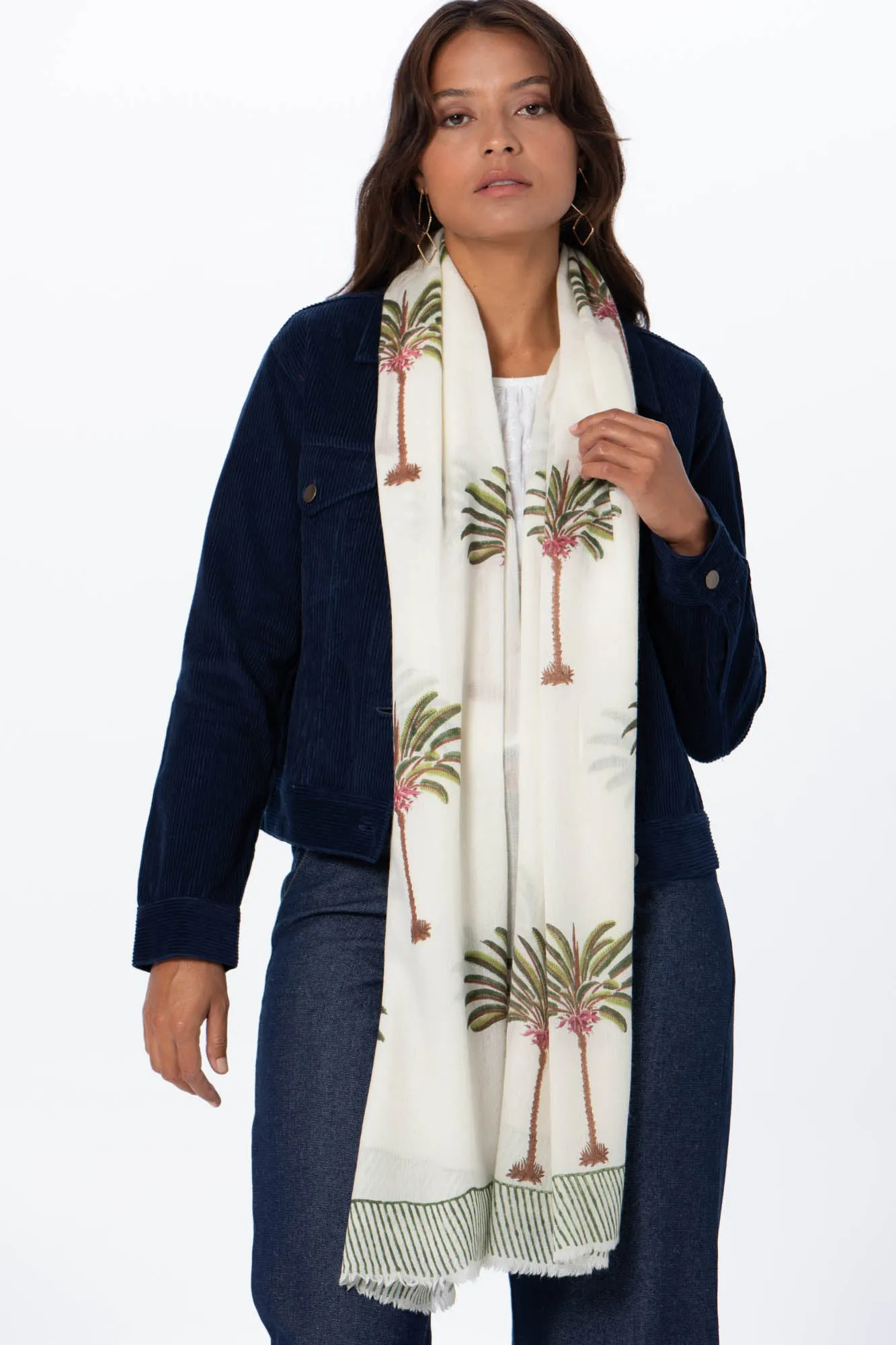 Cashmere Scarf Palm Tree