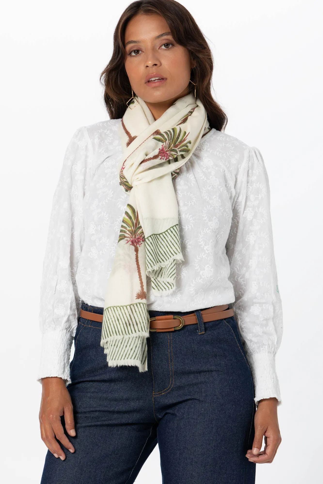 Cashmere Scarf Palm Tree