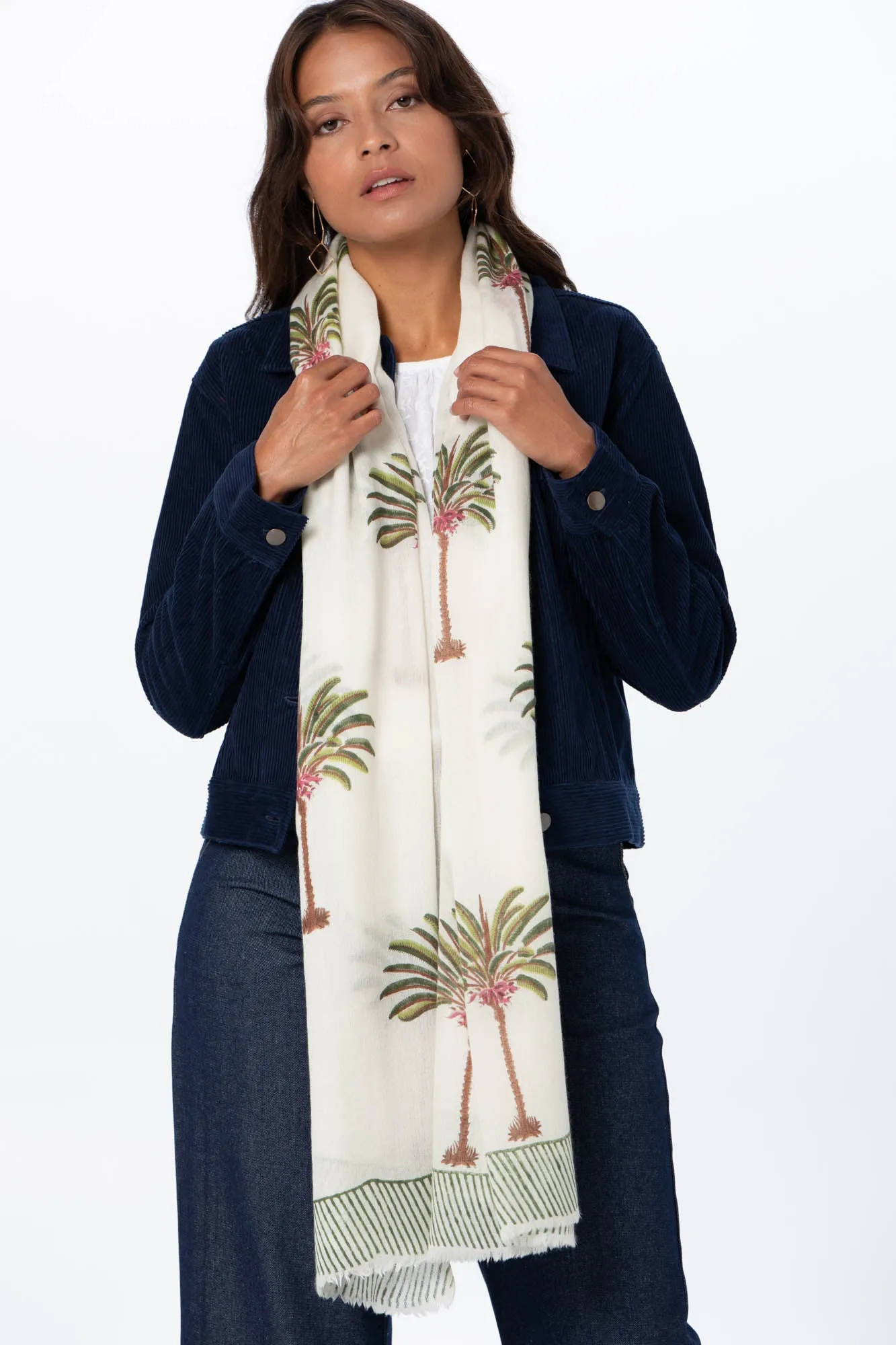 Cashmere Scarf Palm Tree