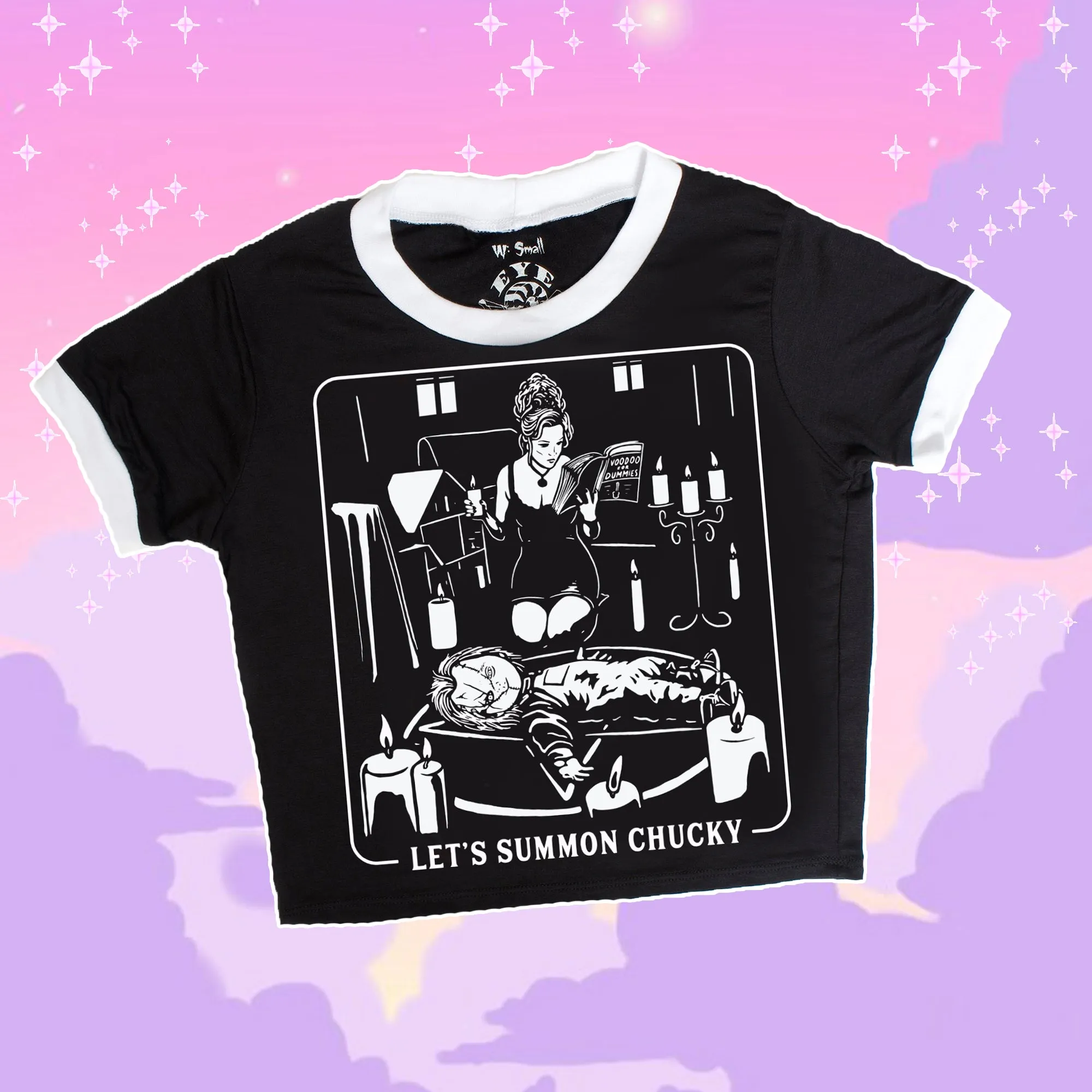 Chucky and Tiffany Ringer Tee (Black)