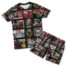 Civil Rights Movement Poster Art T-shirt and Shorts Set