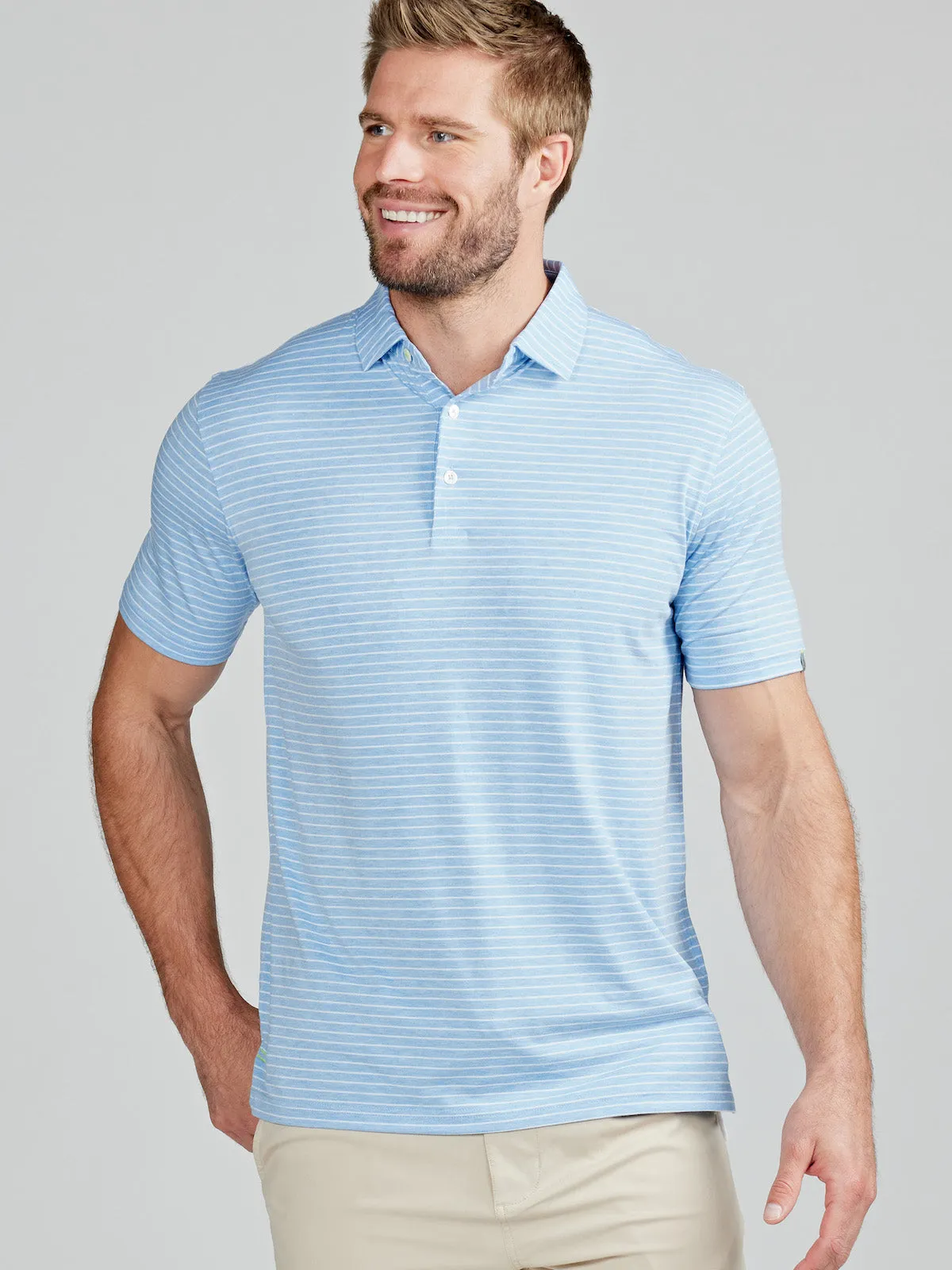 Cloud Lightweight Polo Brookline Stripe