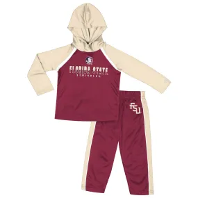 Colosseum Toddler Seminole Logo/Florida State Seminoles Performance Long Sleeve Hooded T-shirt and Pant Set - Garnet/Gold