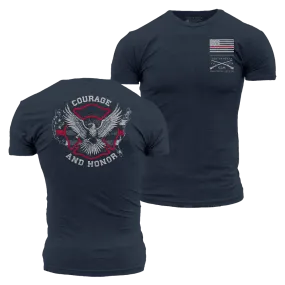 Courage and Honor T-Shirt - Midnight Navy