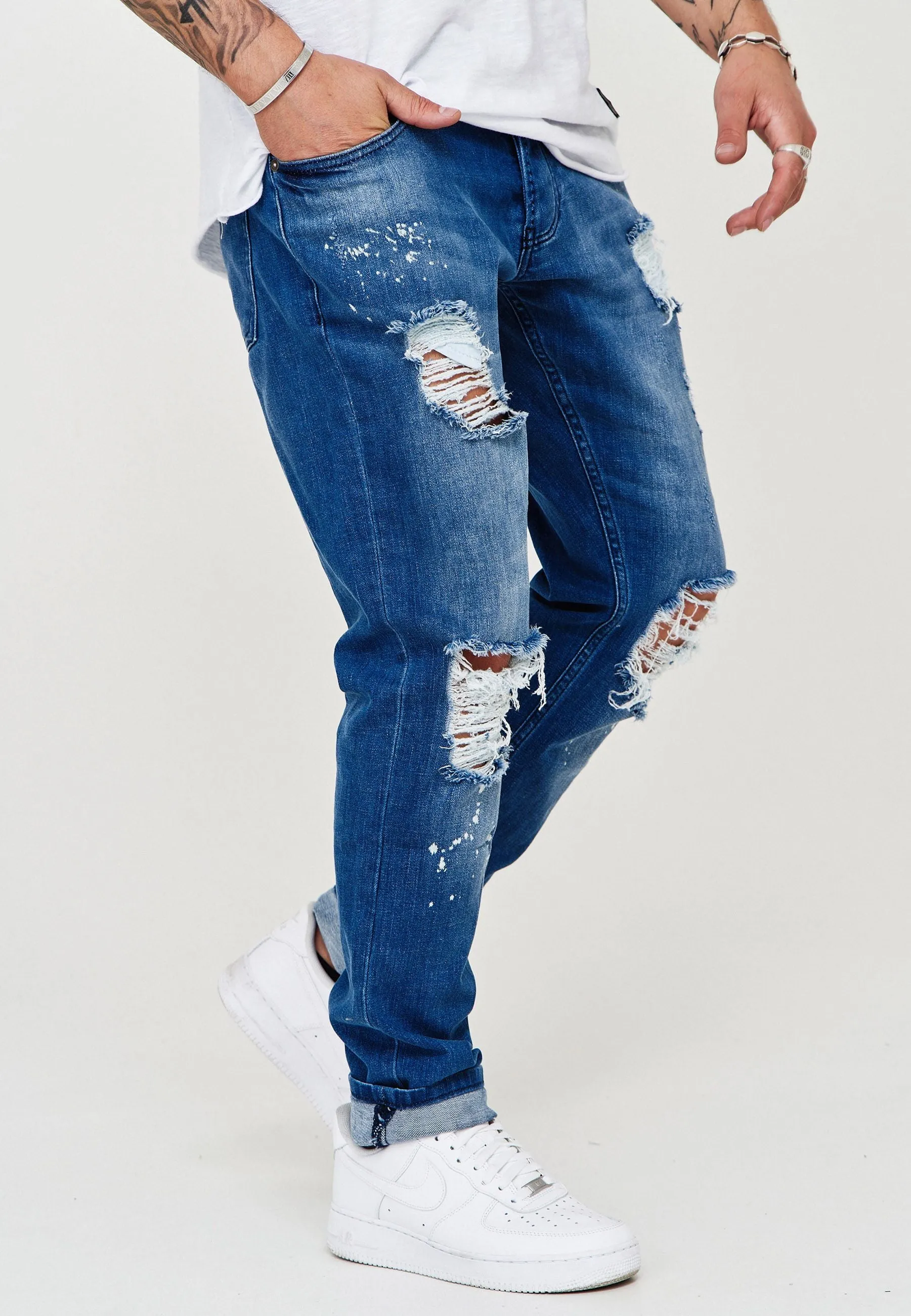 Destroyed Jeans Blau 3296