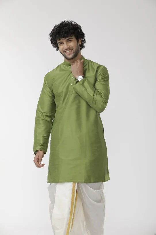 Ethnix - Green Long Kurta for Men | Uathayam