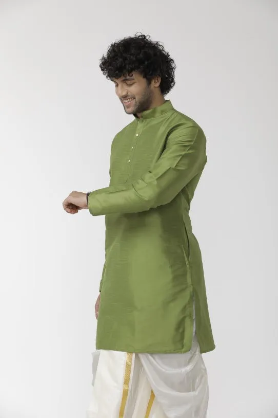 Ethnix - Green Long Kurta for Men | Uathayam