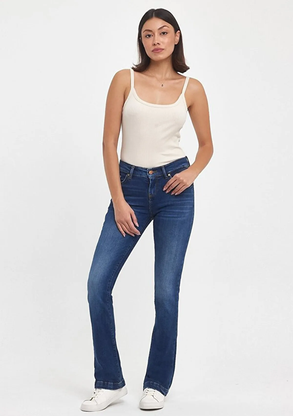 Fallon Morna Undamaged Mid Rise Flare Jean