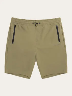 FIG loose elastic waist string shorts - GRS/Vegan - Burned Olive