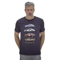 GrandPrix Originals USA Porsche Race Cars Slim Cut T-Shirt - Dark Navy/Gray