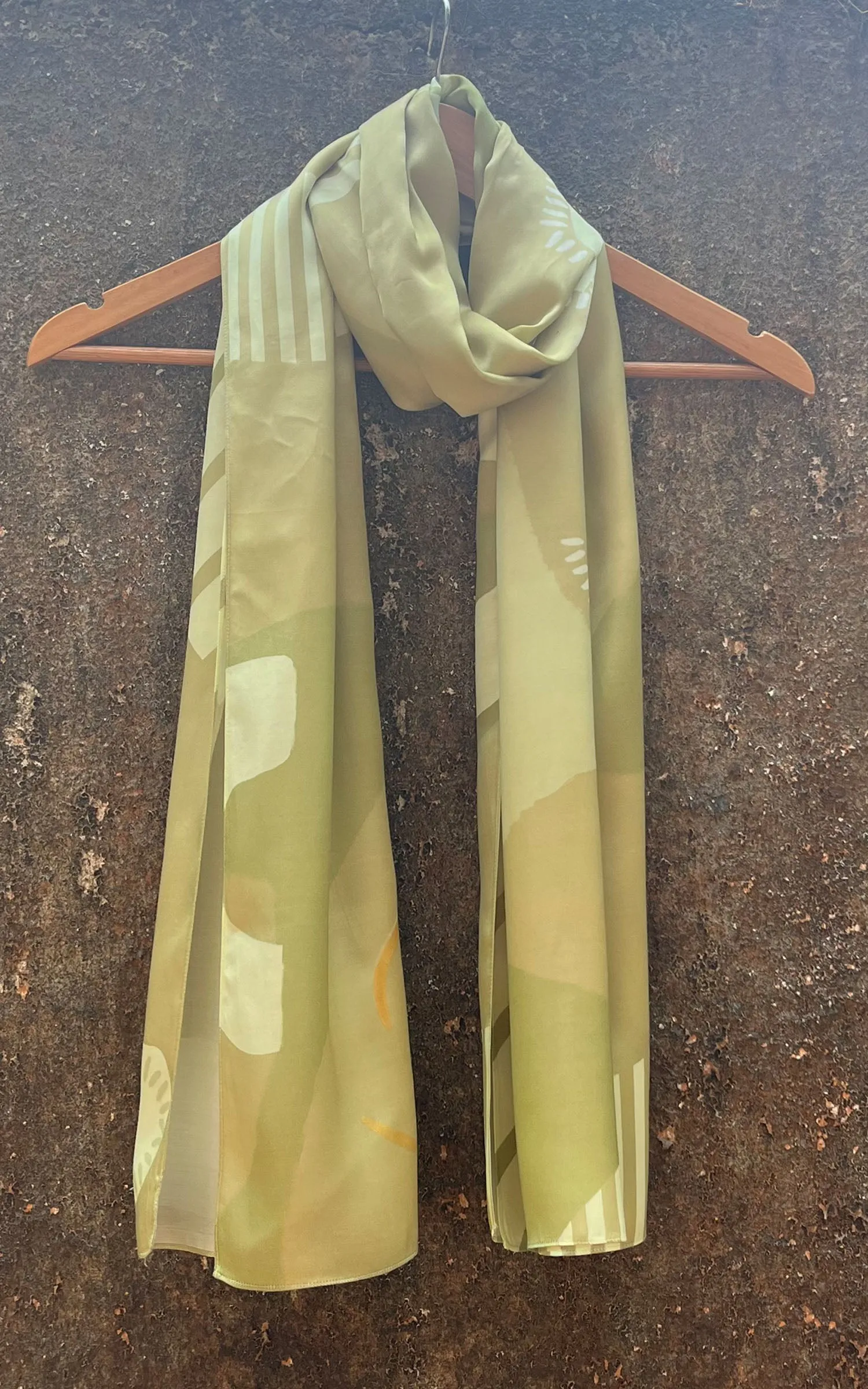 Green Abstract Printed Scarf