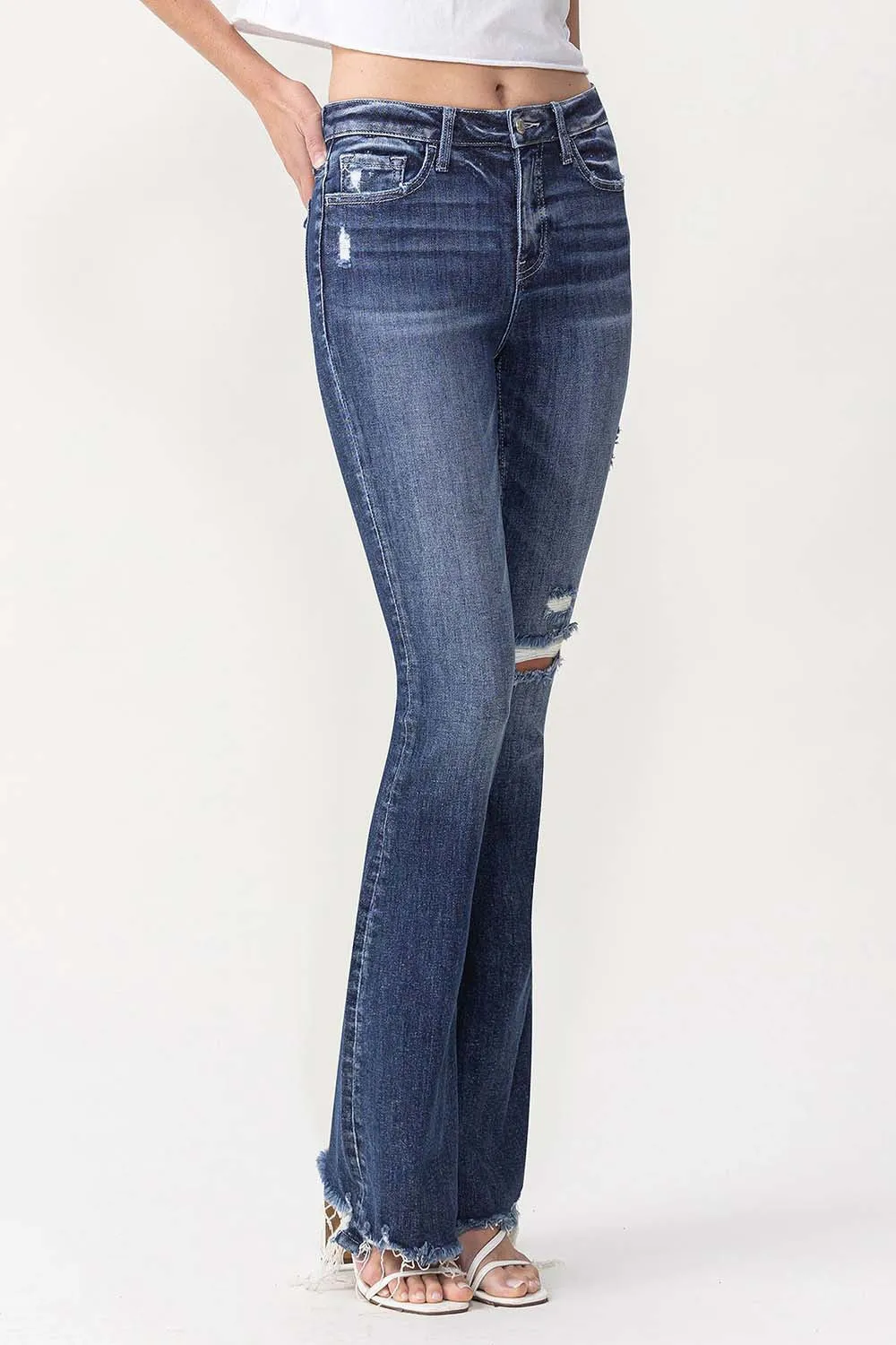 High Rise Stretch Flare Jeans for Women Lovervet by Vervet for Bourbon Cowgirl