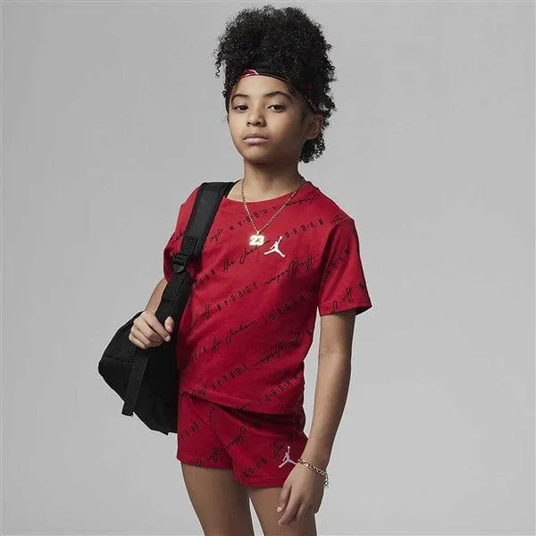 JORDAN JUMPMAN ESSENTIALS AOP TEE & SHORTS SET_ PRESCHOOL