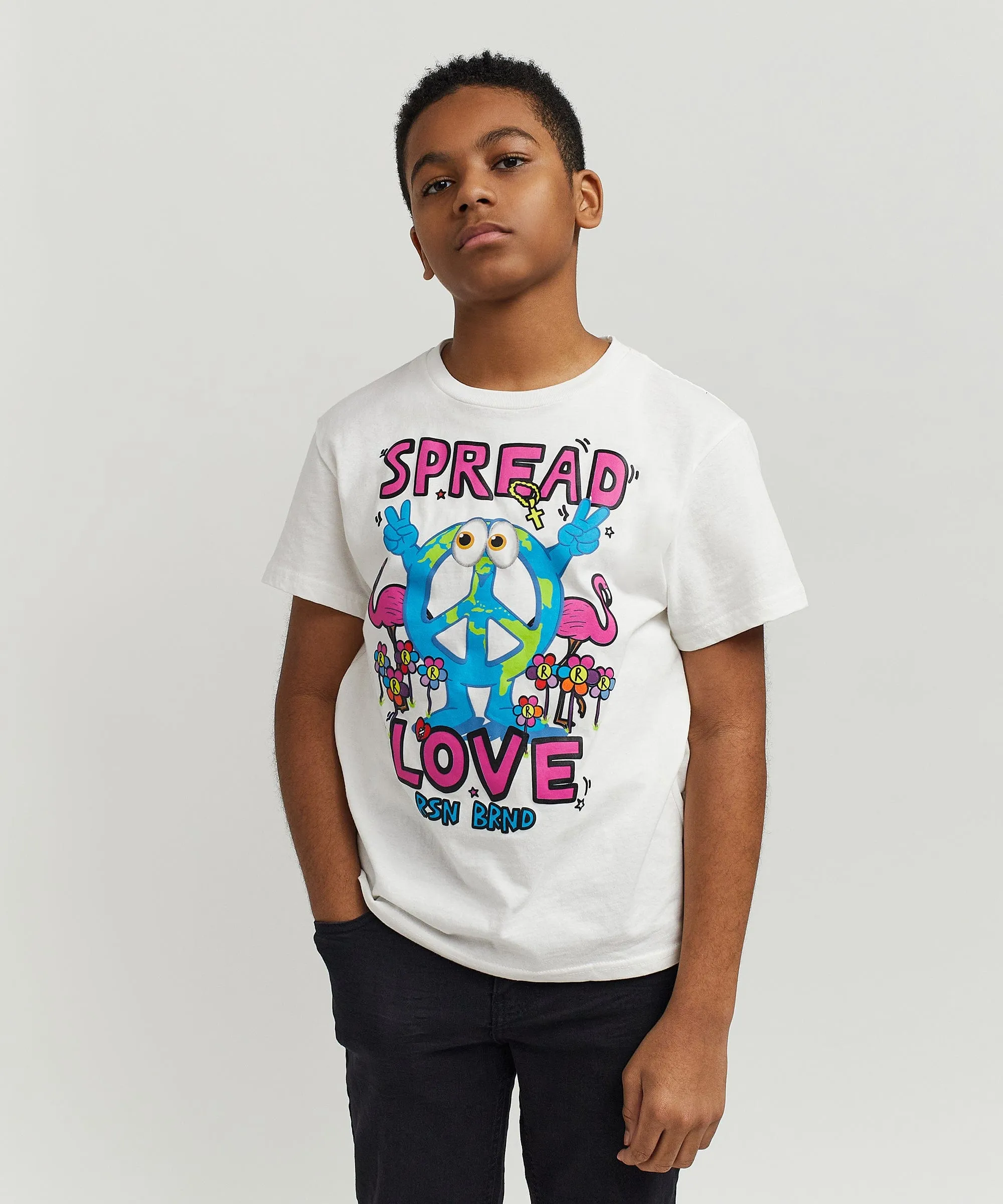 Kids Spread Love Tee - White