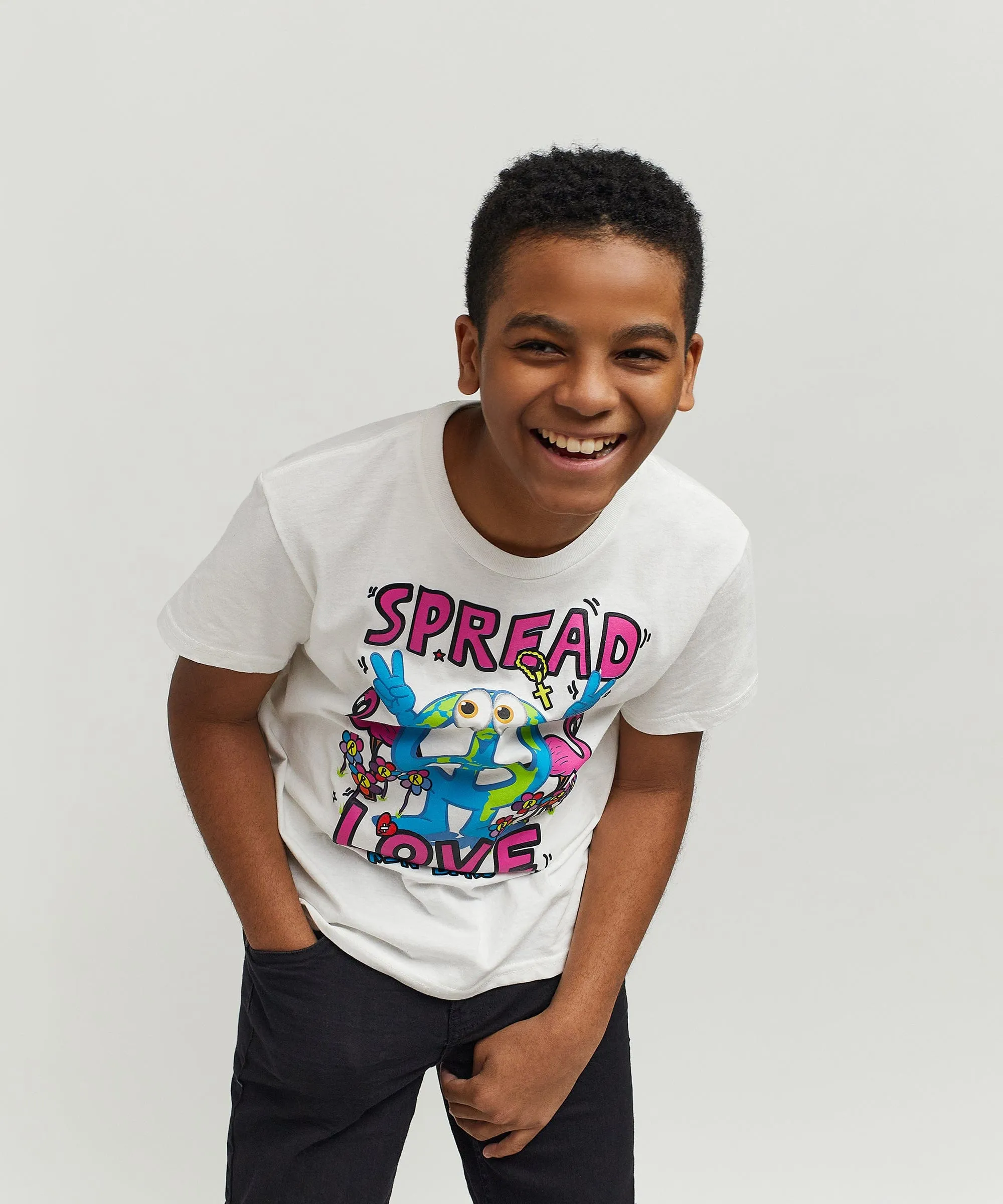 Kids Spread Love Tee - White