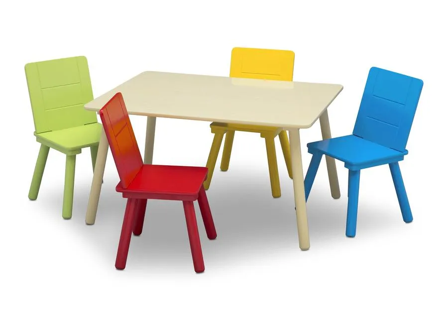 Kids Table and Chair Set (4 Chairs Included)