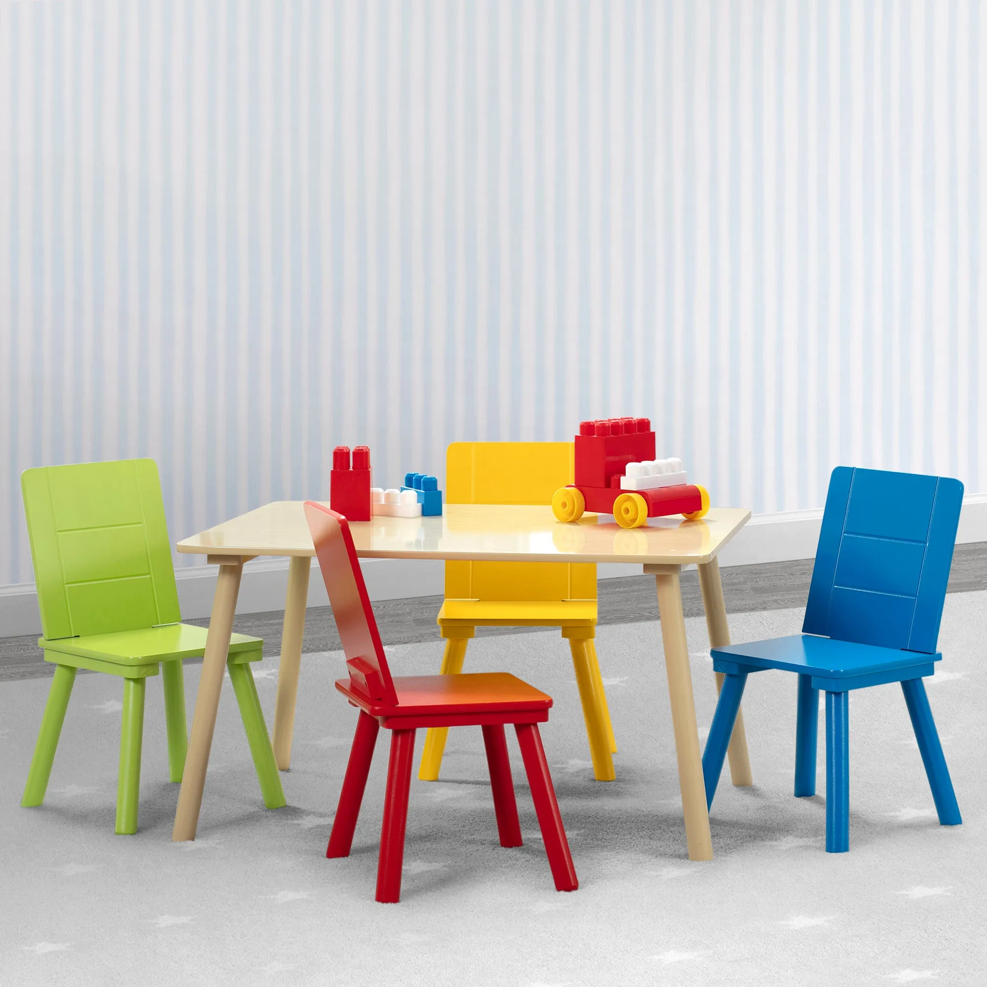 Kids Table and Chair Set (4 Chairs Included)