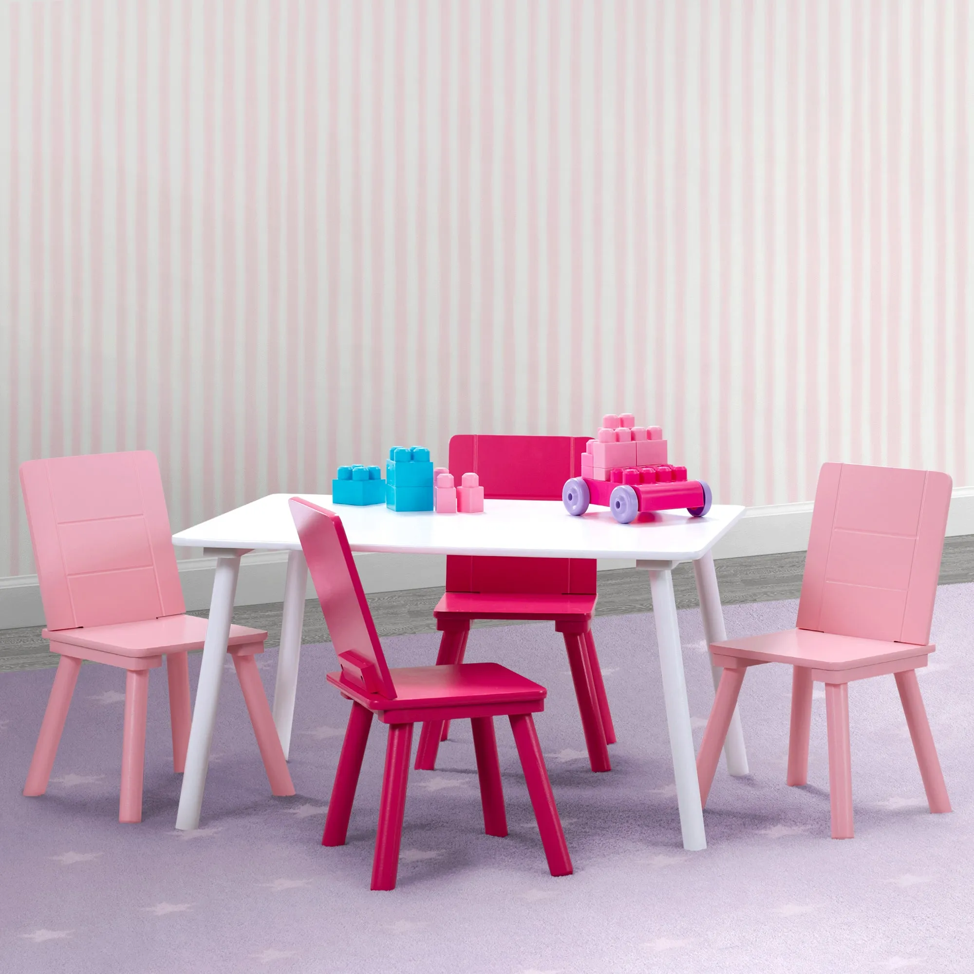 Kids Table and Chair Set (4 Chairs Included)