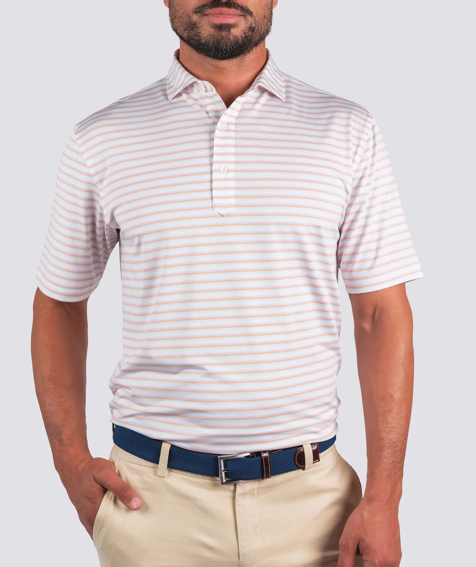 Lanier Gradient Stripe Performance Polo