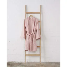 Linen Bathrobe - Pink