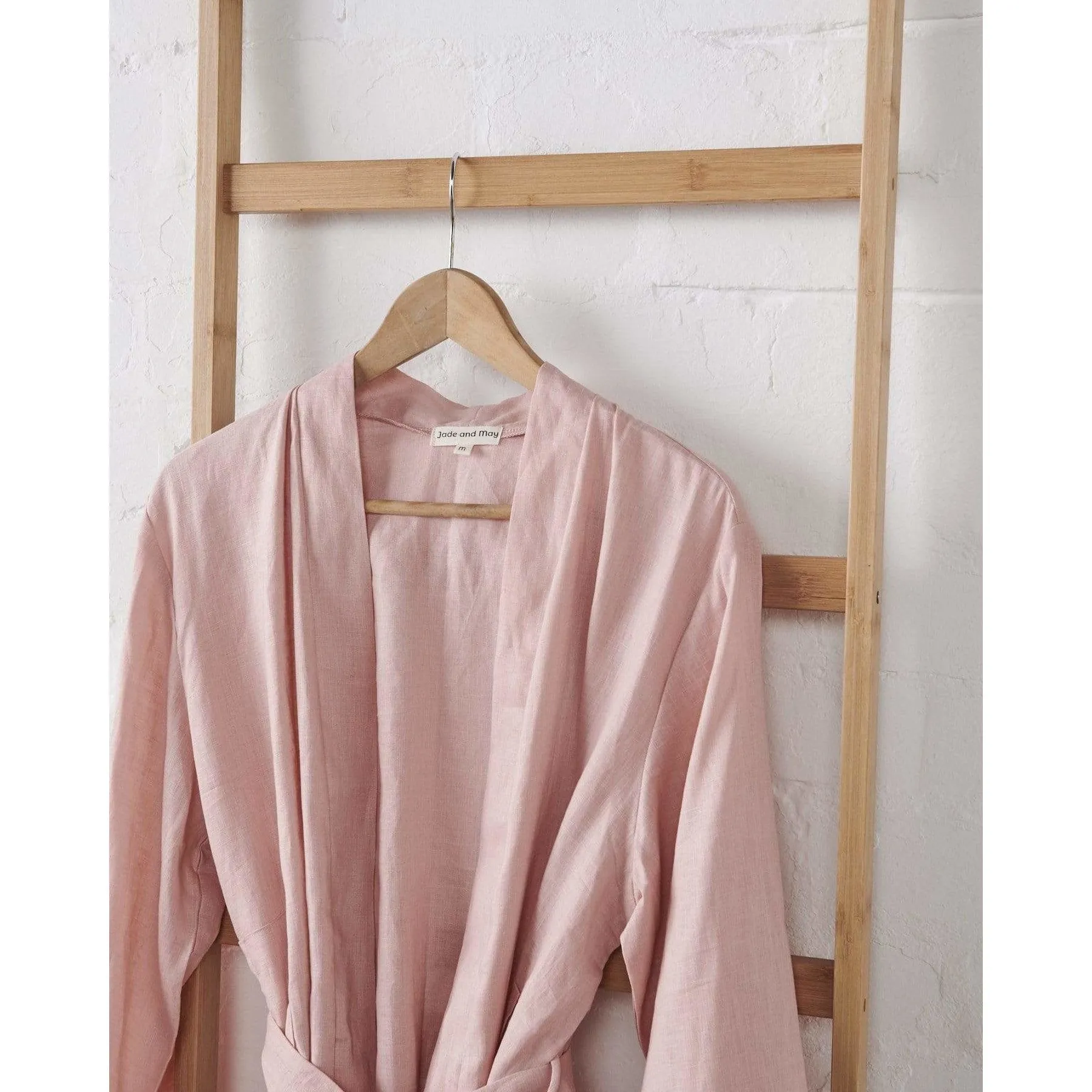 Linen Bathrobe - Pink