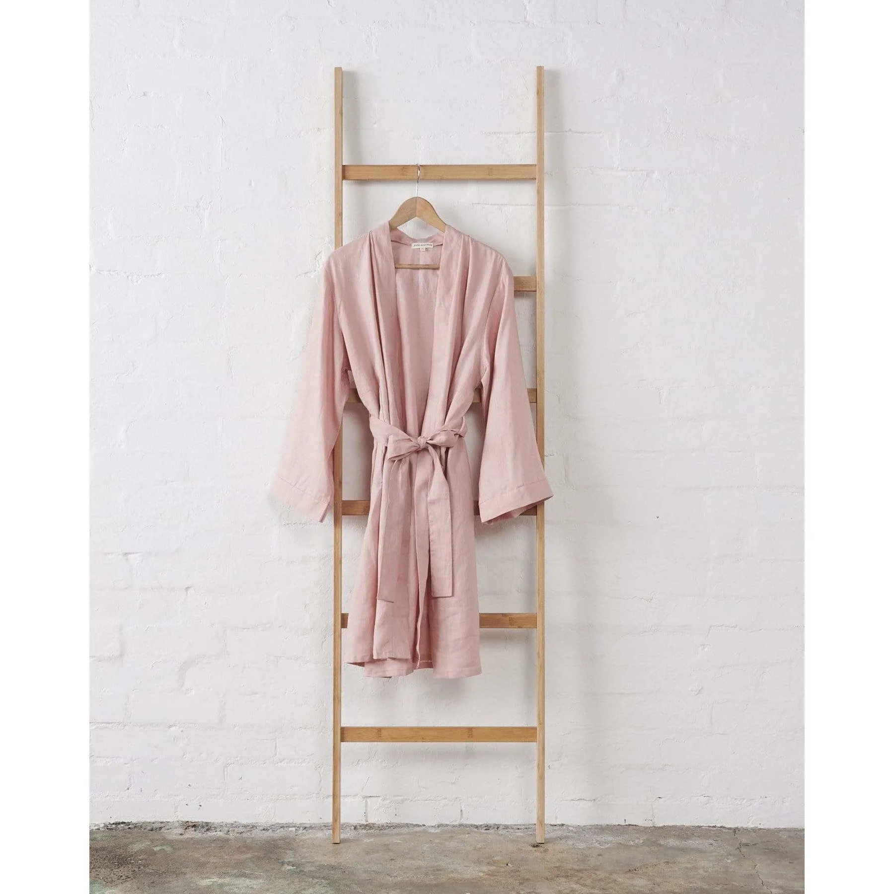 Linen Bathrobe - Pink