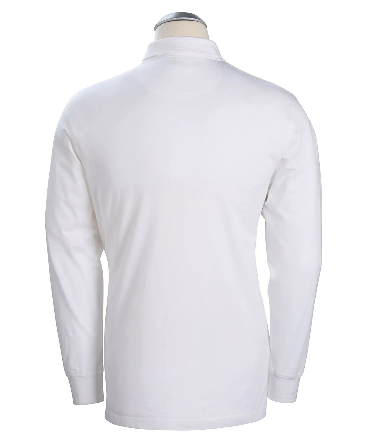 Liquid Stretch Cotton Long-Sleeve Polo Shirt