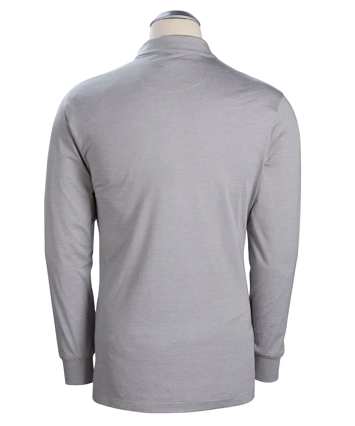 Liquid Stretch Cotton Long-Sleeve Polo Shirt