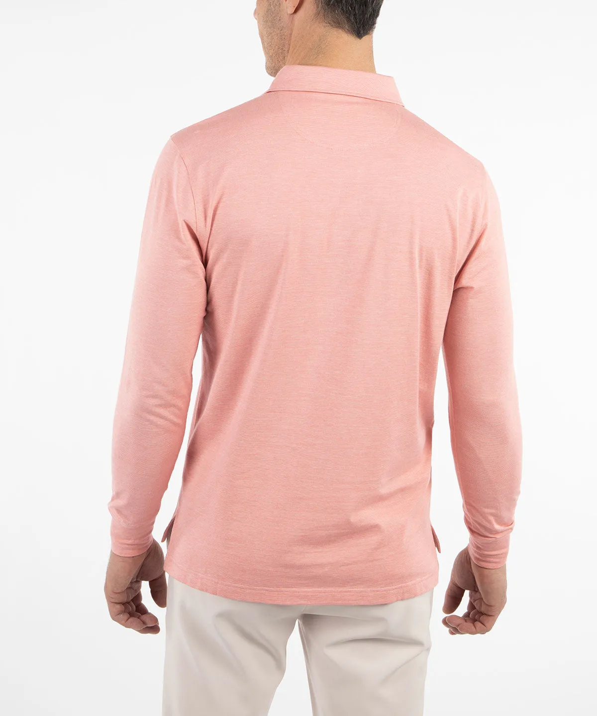 Liquid Stretch Cotton Long-Sleeve Polo Shirt