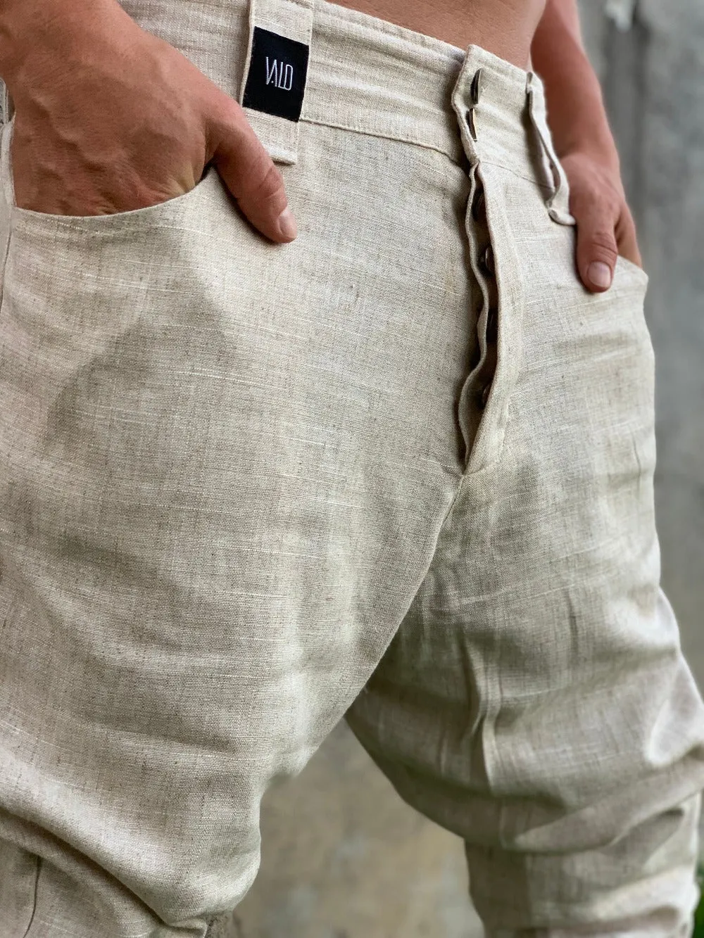 MAA - Elegant Drop Crotch Trousers With Casual Fit