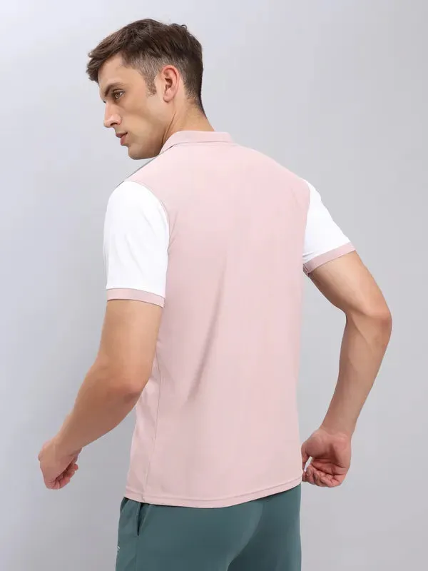 Men Colorblock Slim Fit Polo T-shirt with MATPIQ