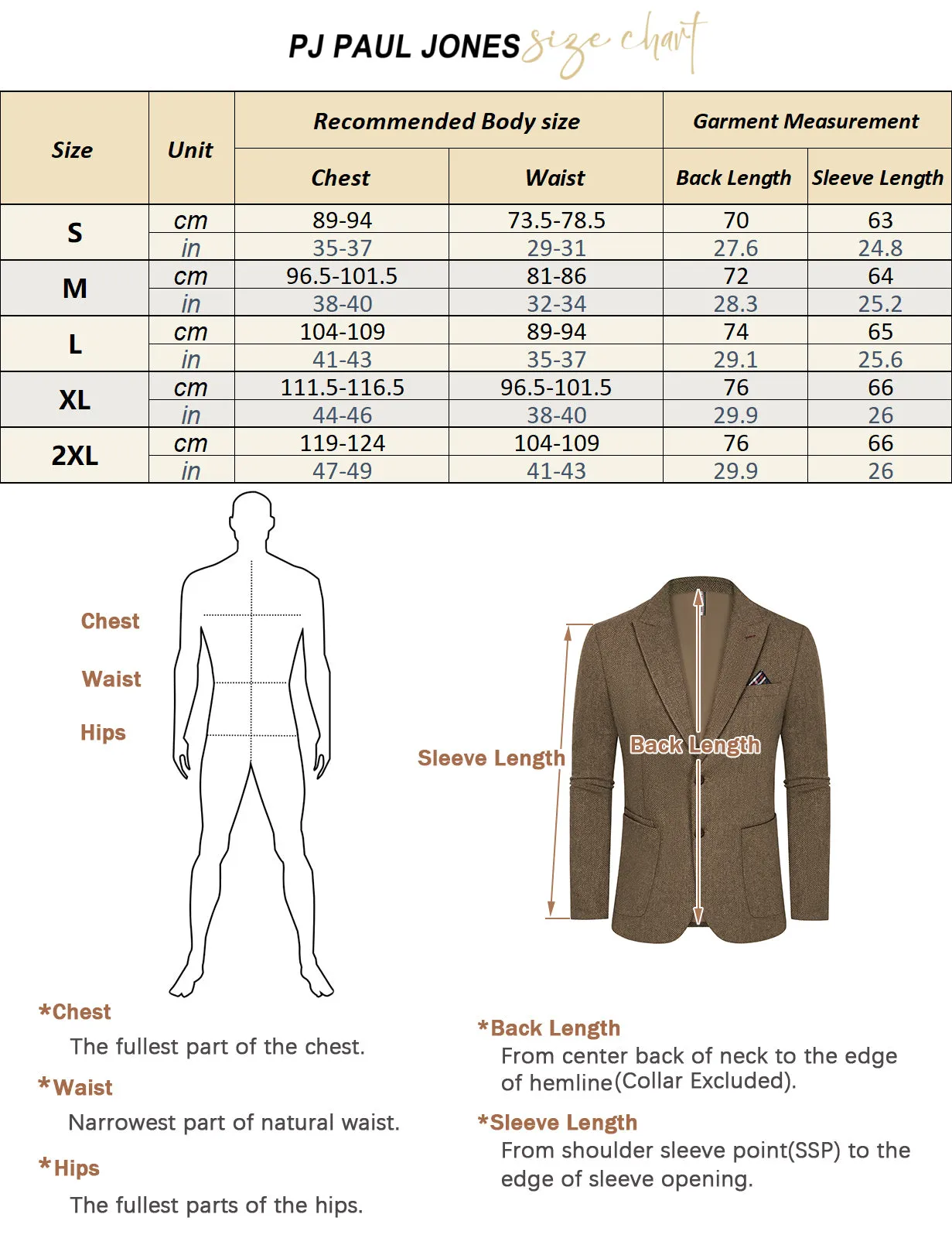 Men Peak Lapel Blazer Coat Casual Long Sleeve Two-Button Suit Coat