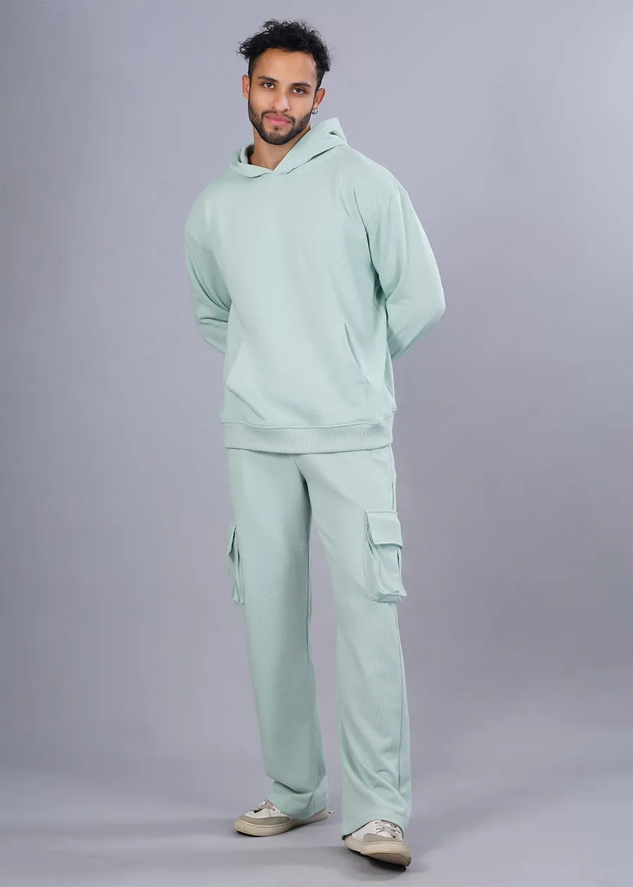 Men Premium Terry Co-ord Set - Mint Green