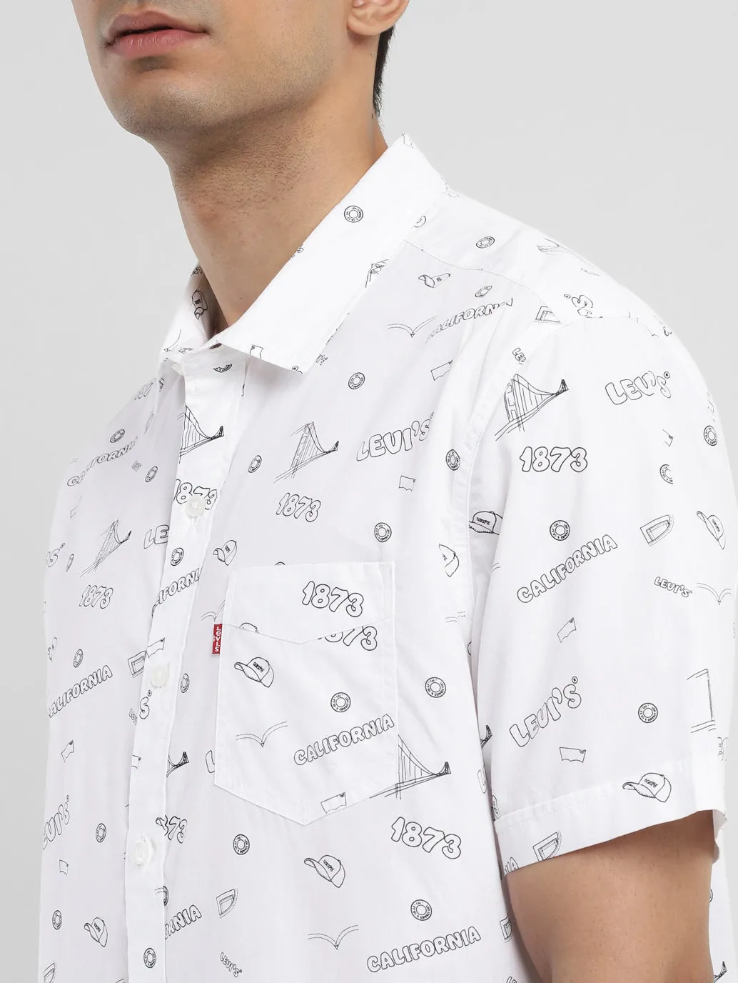 Men's All Over Printed Slim Fit Shirt