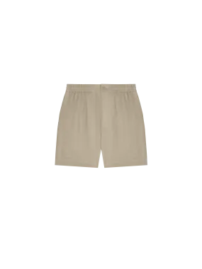 Mens DNA Linen Mid Length Shorts—cliff beige