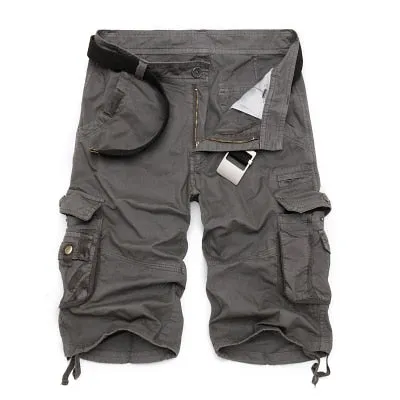 Military Cargo Shorts Men Mid Summer Army Pattern Pure Cotton Brand Dressing Comfortable Men Calculated Camo Cargo Shorts