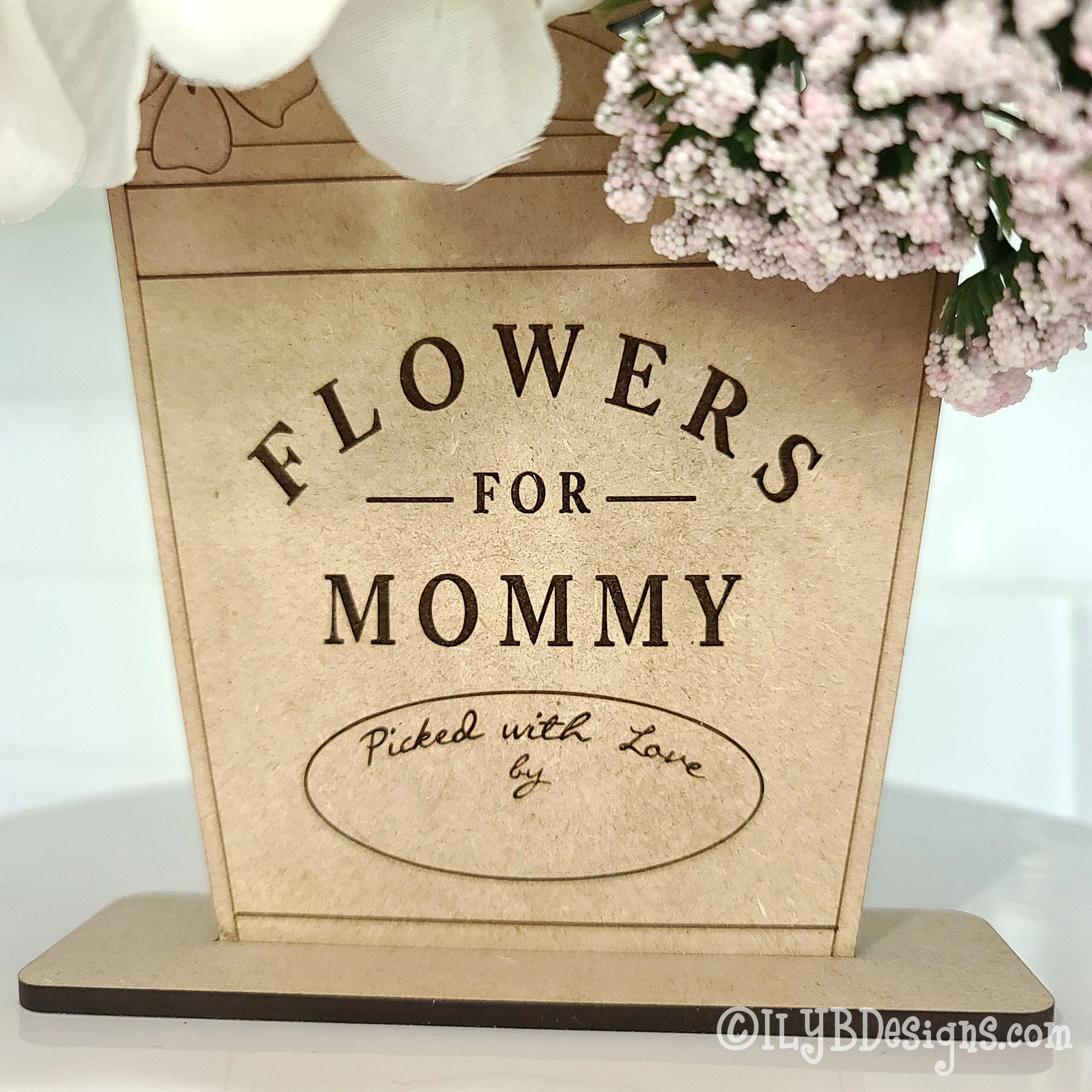 Mother's Day Wood Flower Holder