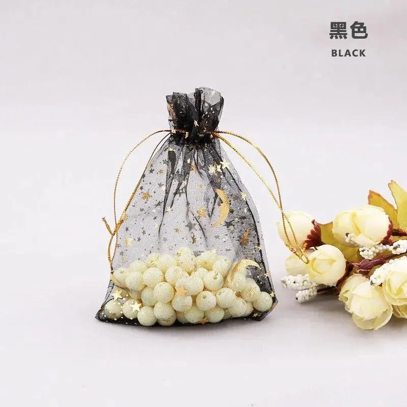 MR010 100 Pcs 3.5*4.7 Inches Moon Star Candy Bags, Ramadan Gift Bags.