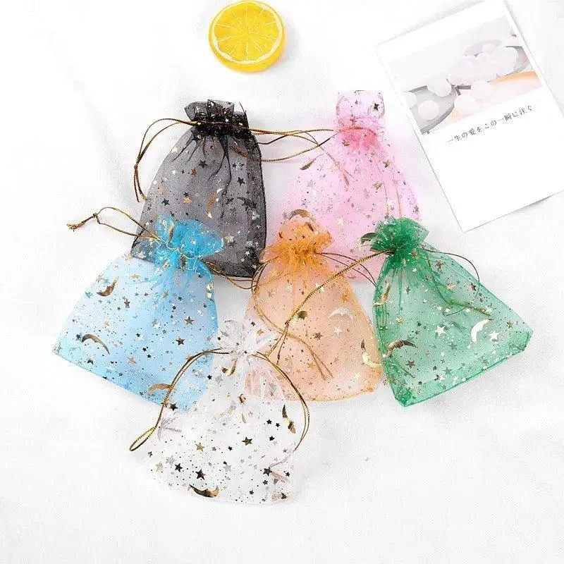 MR010 100 Pcs 3.5*4.7 Inches Moon Star Candy Bags, Ramadan Gift Bags.