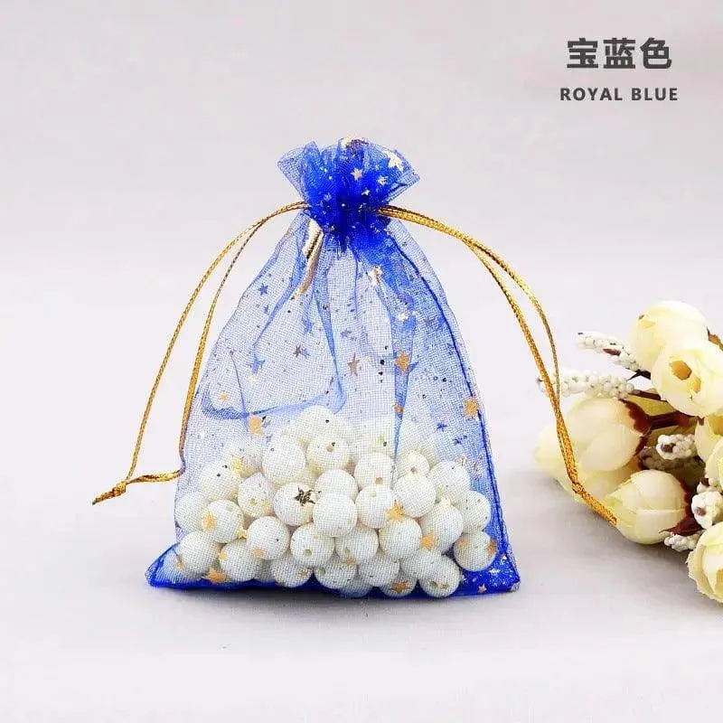 MR010 100 Pcs 3.5*4.7 Inches Moon Star Candy Bags, Ramadan Gift Bags.