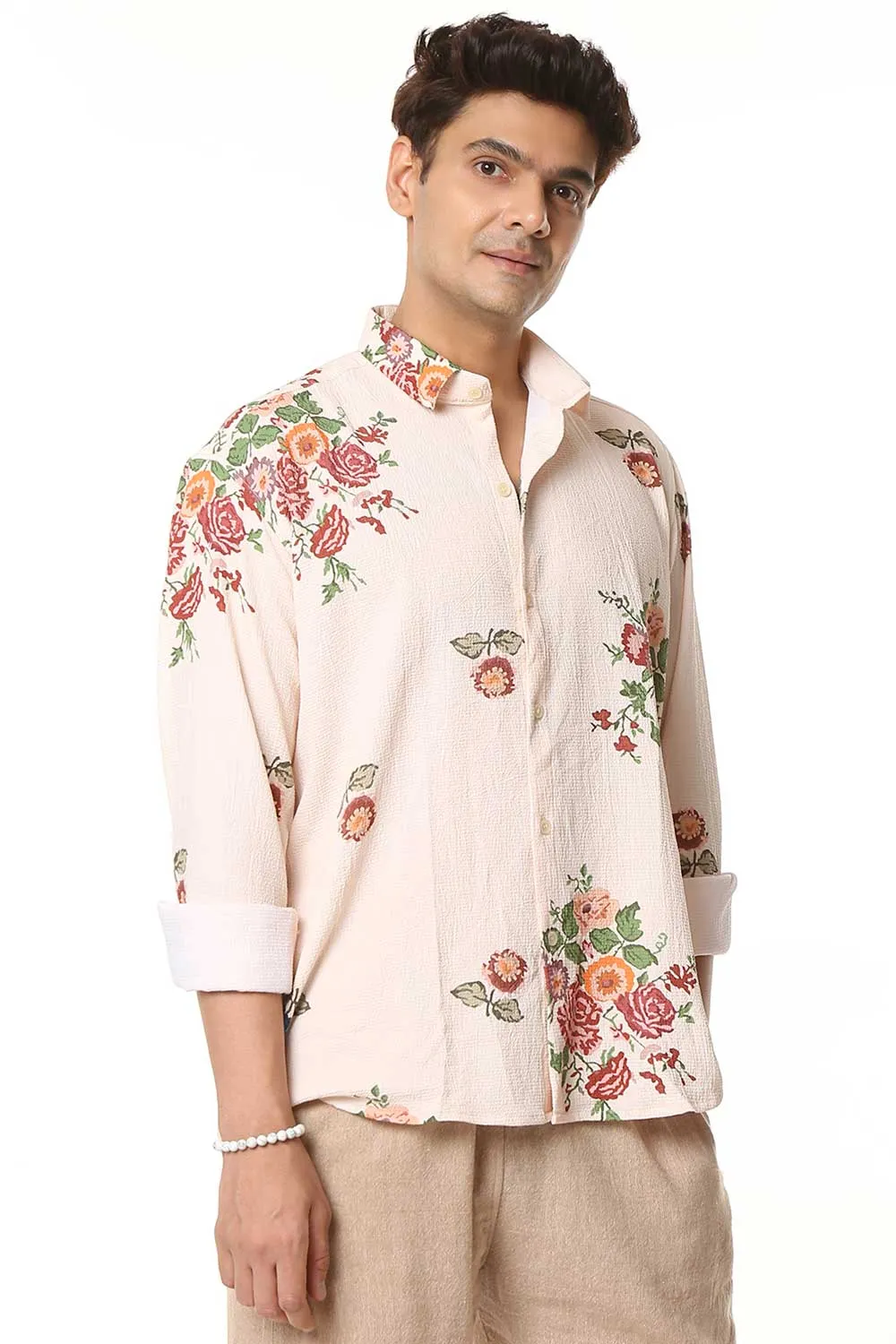 Mysore Blossom I Luxury Popcorn Material I Men Shirt