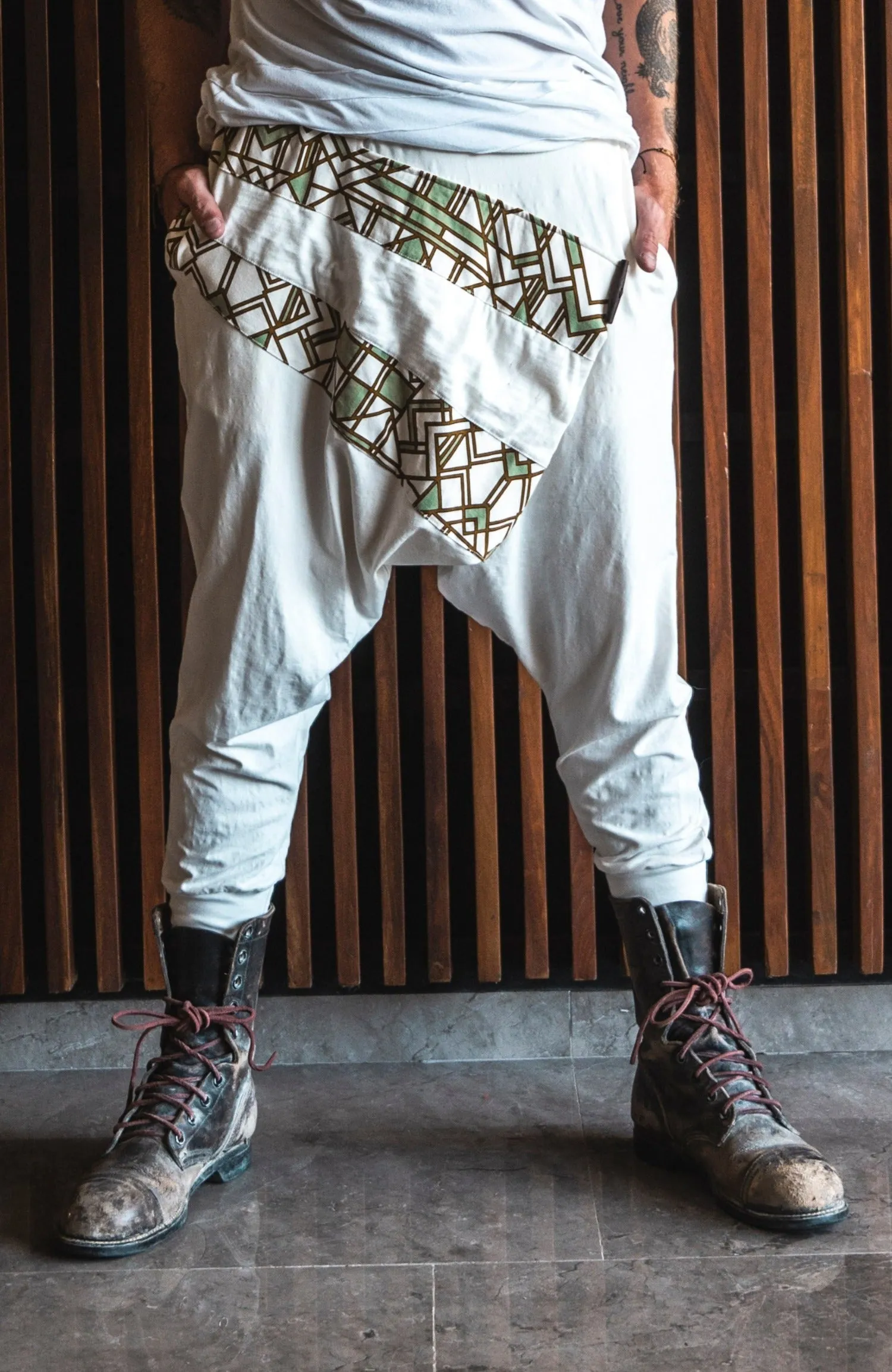 NINJA WARRIOR Bamboo - Impressive Harem Pants with Unique Tribal Patterns