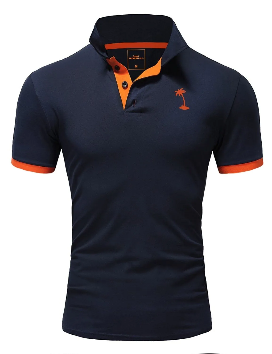 Poloshirt Kontrast Navy 337