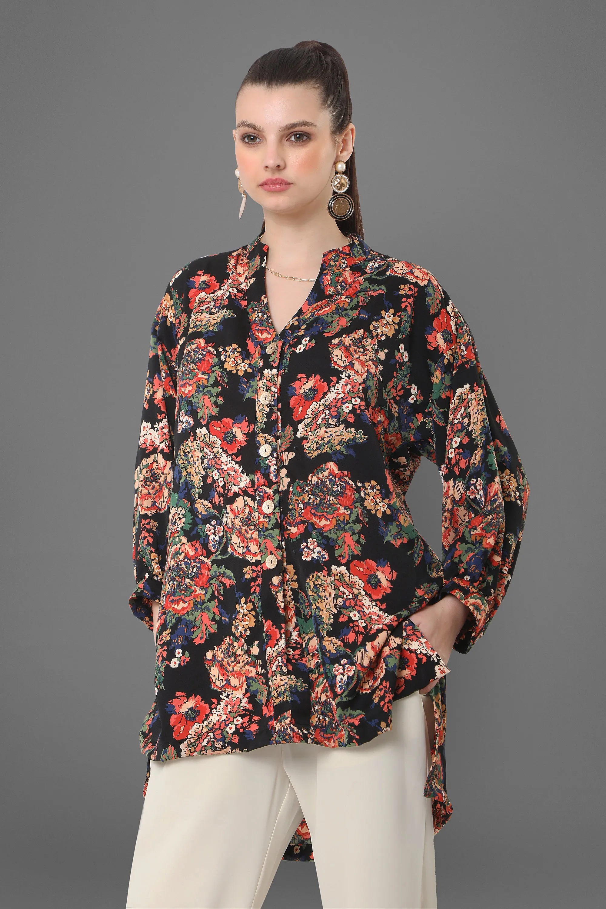 Poppy Floral Printed Tunic