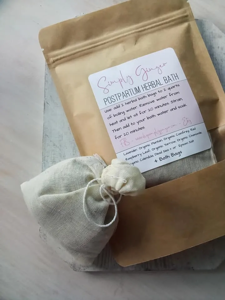 PostPartum Bath Tea Bags ll Organic Herbs