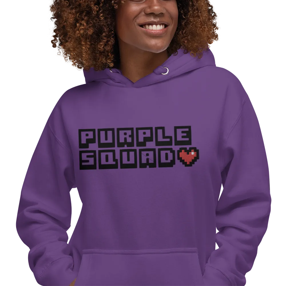 Purple Squad Embroidered Hoodie (Adult S-3XL)