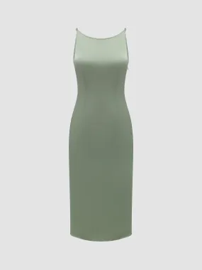 Rebecca Imitated Silk Midi Dress