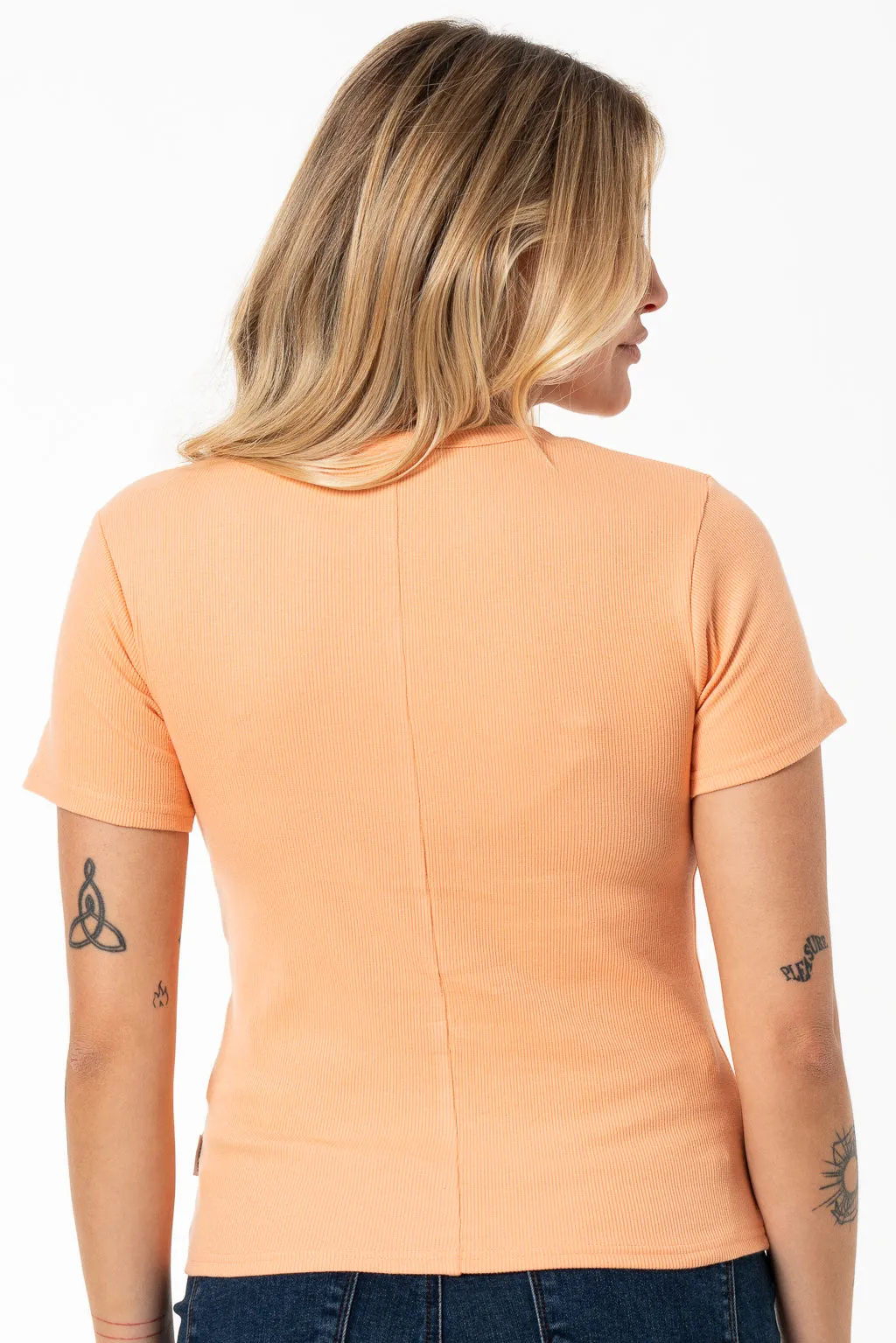 Ribbed T-Shirt _ 141560 _ Orange