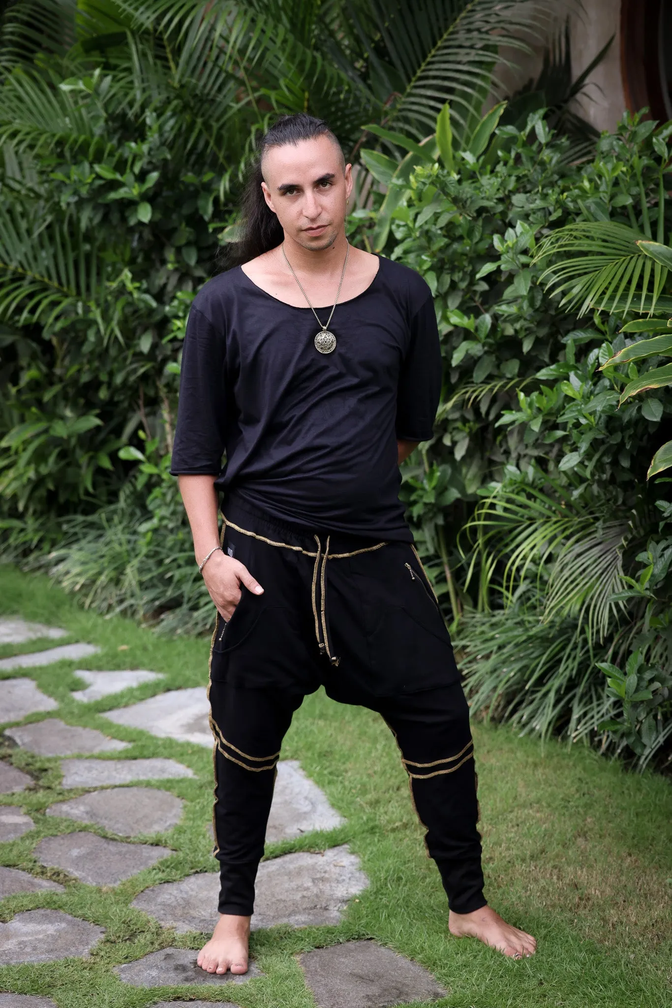 SAUDARA Pants - Baggy Slim Leg Bamboo Drop Crotch Joggers